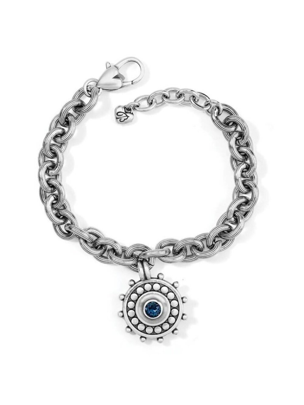 BRIGHTON  pebble dot medali chain bracelet BLUE SILVER NWT JF9843 $82